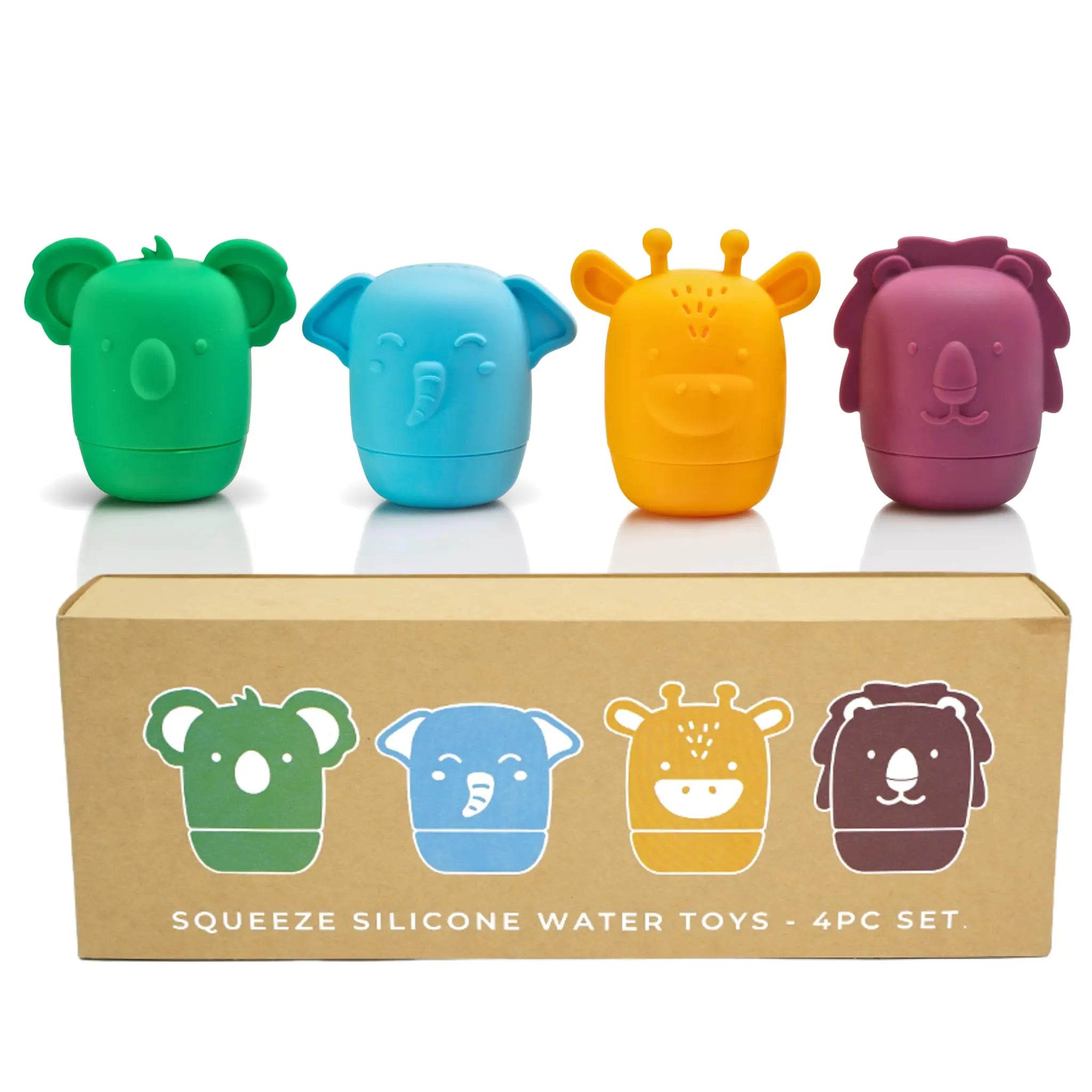 Non-Toxic Baby Bath Toys Mold Free Bath Toys Silicone Bath Toys for Babies 6-12 Months No Mold Toddler Bathtub Toys Bath Toys 1 Year Old Baby Gift Wild Safari by Toy Appétit