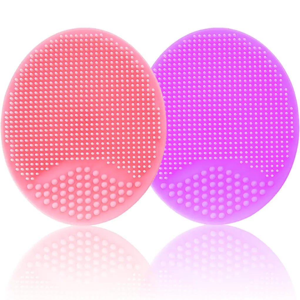 Baby Bath Brush Baby Cradle Cap Brush Silicone Massage Brush Silicone Scrubbers Exfoliator Brush Baby Skin Scrubbers for Dry Skin and Cradle Cap (4PCS-Small)