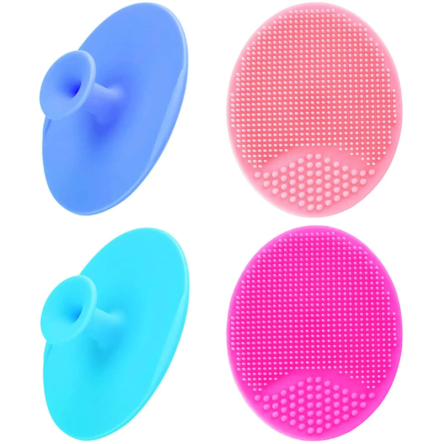 Baby Bath Brush Baby Cradle Cap Brush Silicone Massage Brush Silicone Scrubbers Exfoliator Brush Baby Skin Scrubbers for Dry Skin and Cradle Cap (4PCS-Small)