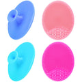 Baby Bath Brush Baby Cradle Cap Brush Silicone Massage Brush Silicone Scrubbers Exfoliator Brush Baby Skin Scrubbers for Dry Skin and Cradle Cap (4PCS-Small)